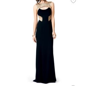 Theia Graphic Gold Gown